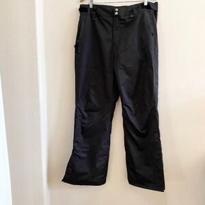 GEMYSE Mens Black Ski Snow Pants Insulated Waterproof Size Large